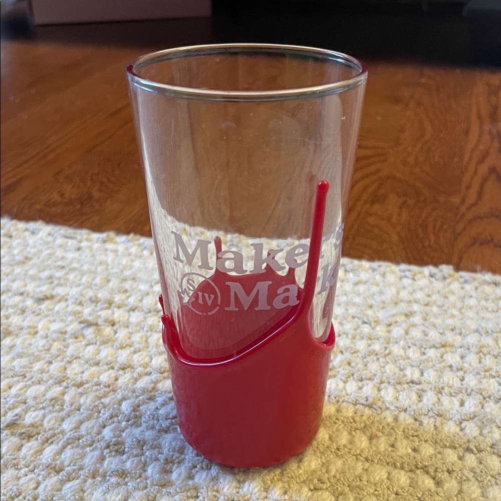 Maker’s Mark red dipped highball glass.